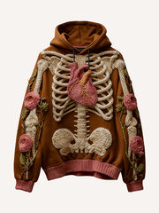 High-definition printed comfort sweatshirt with imitation knit technology