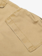 Cotton Hole Patch Pleated Multi-Pocket Cargo Casual Pants