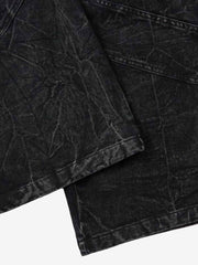 High Street Functional Structured Design Tie-Dye Baggy Jeans