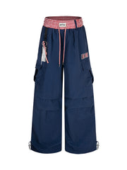 Double Waist Drawstring Baggy Cargo Pants