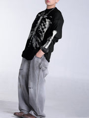 Skeleton Graphic Waffle Sweatshirt – Spooky Halloween Vibes