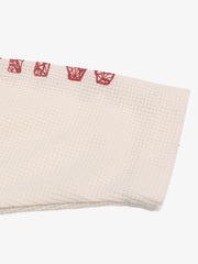 Waffle Knit Graphic Print Crewneck Sweatshirt