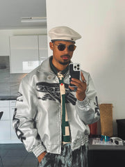 Faux Leather Vintage Street Black Air Jacket - 1821