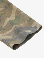 Jersey Distressed Camouflage Faux Two-Piece Graphic T-Shirt