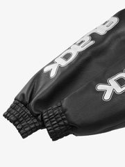 Faux Leather Vintage Street Black Air Jacket - 1821