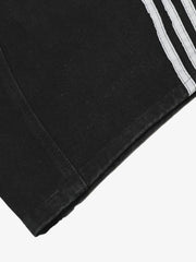 Denim Contrast Striped Stitching Barrel Jeans