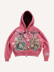 Cardigan makes a fashionable hip-hop hooded sweatshirt