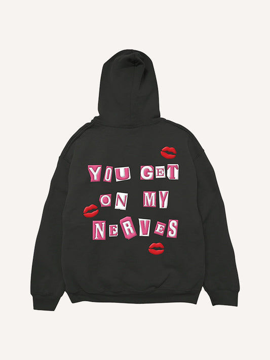 Embroidered print trendy sweatshirt