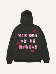 Embroidered print trendy sweatshirt