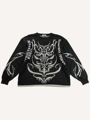 Big Spider Knit Skull Loose Sweater