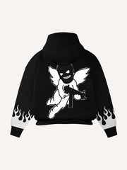 Angel Bandit Flame Hooded Comfortable Sweatshirt