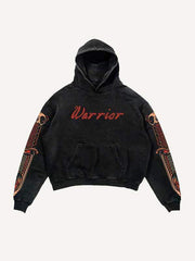 Kapuzenpullover mit Ghost General&Dagger-Print und schrägen Taschen