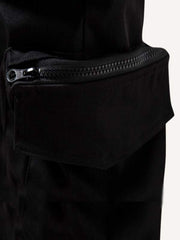 Drawstring Waist Pocket Side Cargo pants