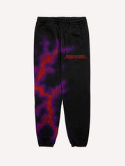 Car&Lightning&Letter Print Drawstring Waist Two-Piece Set