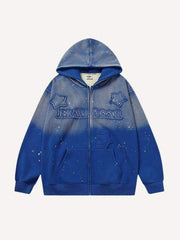 Colorblock Begoberg&Gypsophila Zip Up Slant Pockets Hooded Coat