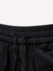 Drawstring Waist Pocket Side Cargo pants
