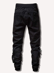 Drawstring Waist Pocket Side Cargo pants