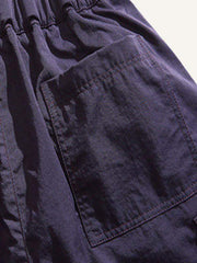 Solid Color Flap Pocket Side Cargo Pants