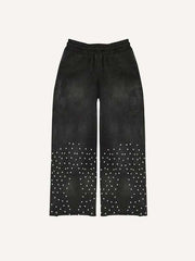Angel&Gun&Letter Print Elastic Waist Pants
