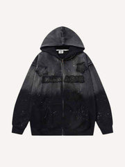 Colorblock Begoberg&Gypsophila Zip Up Slant Pockets Hooded Coat