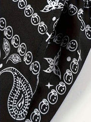 Paisley All Over Print Drawstring Waist Shorts