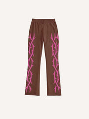 Graphic Print Elastic Waist Pants