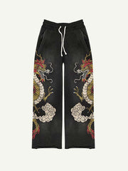 Dragon Elastic Waist Pants