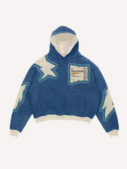 Medicine Bottle&Letter Faux Decal Print Slant Pockets Hoodie