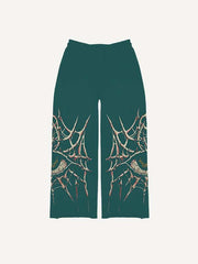 Eye&Letter&Graphic Print Elastic Waist Pants