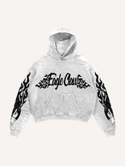 Eagle Graphic Print Slant Pockets Hoodie