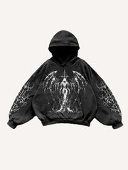 Kapuzenpullover mit Figure&Wing-Grafikdruck und schrägen Taschen