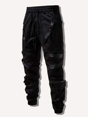 Drawstring Waist Pocket Side Cargo pants