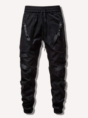 Drawstring Waist Pocket Side Cargo pants