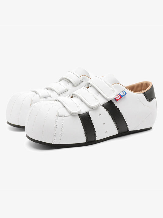 Vintage Shell Toe Velcro Strap Puffy Sneakers