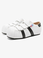 Vintage Shell Toe Velcro Strap Puffy Sneakers