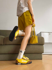 Retro Versatile Double Lace German Trainer Sneakers