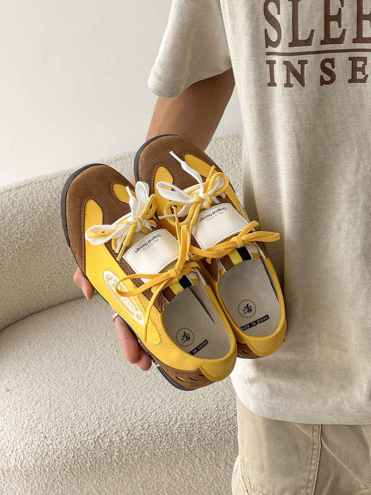 Retro Versatile Double Lace German Trainer Sneakers