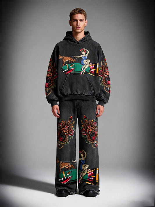 Creative Sexy Retro Girl Bomb Print Sweatshirt
