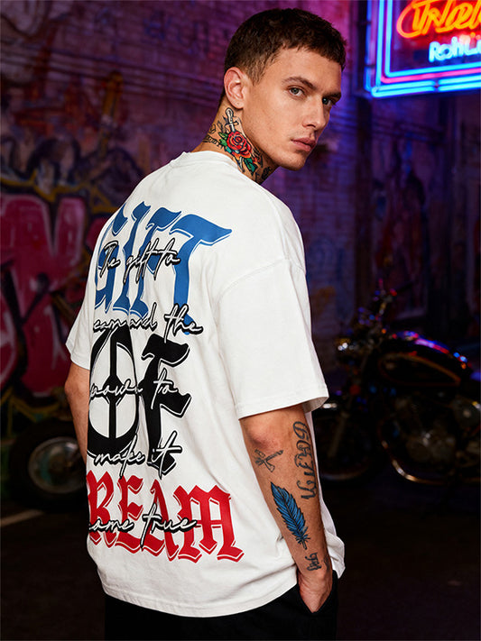 Beauty and motorcycle personalized print short-sleeved T-shirt