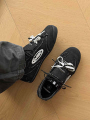 Retro Versatile Double Lace German Trainer Sneakers