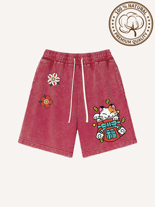 Pure cotton high-end gift for personal wear bringing good fortune and wealth shorts