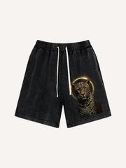 Heart Like a Cheetah Washed Cotton Shorts