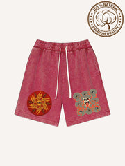 Eyes of a Hundred Turns and Thousand Turns Washed Trendy shorts