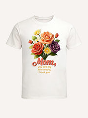 Wish My Mom Be Bright And Happy Like Flowers Short Sleeve