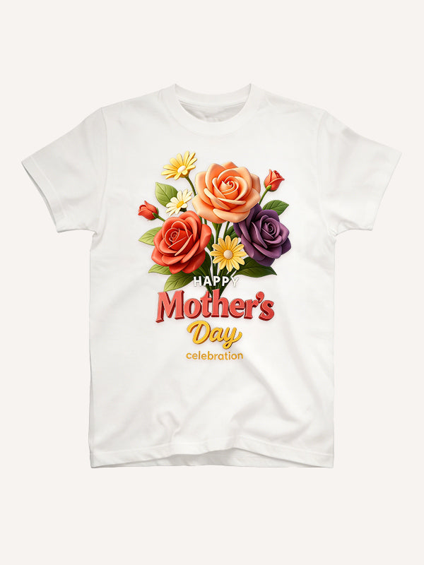 Wish My Mom Be Bright And Happy Like Flowers Short Sleeve