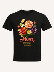 Wish My Mom Be Bright And Happy Like Flowers Short Sleeve