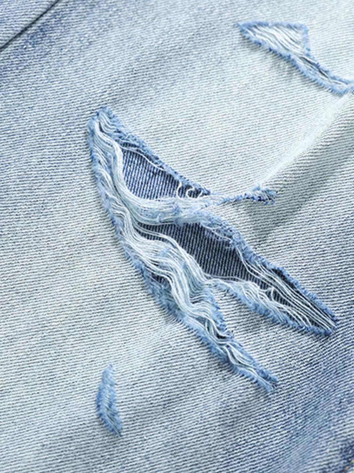 Denim Ripped Washed Distressed Jeans