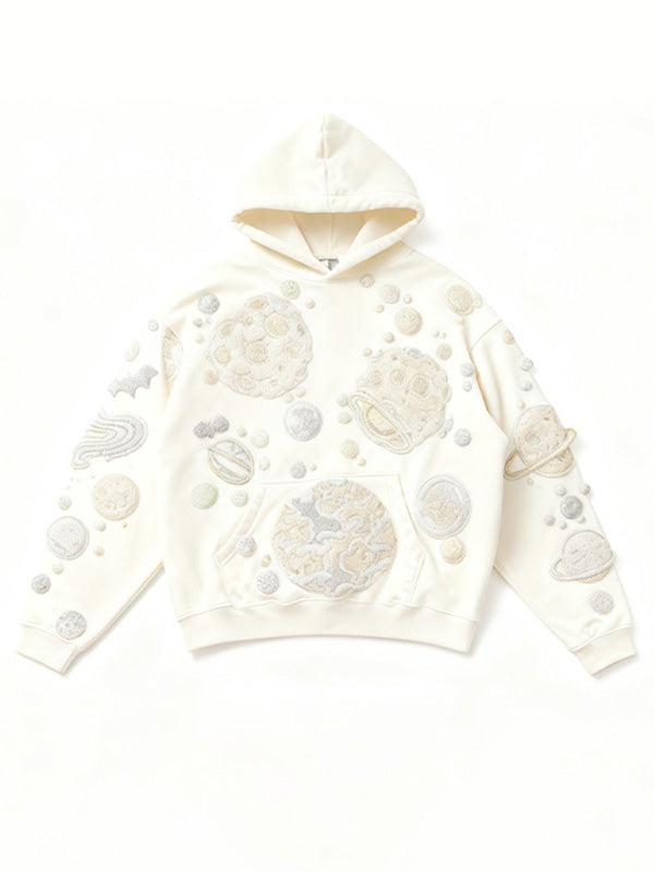 We are from the Happy Planet! Patch Printed Y2K Sweatshirt