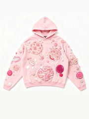 We are from the Happy Planet! Patch Printed Y2K Sweatshirt