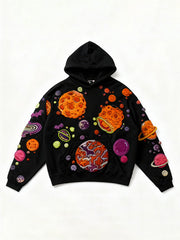 We are from the Happy Planet! Patch Printed Y2K Sweatshirt